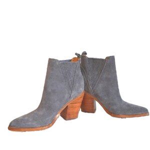 Gray Suede Ankle Boots